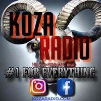 the logo for koz radio with the words 1 for everything