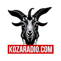 kozarradio com logo with a goat head